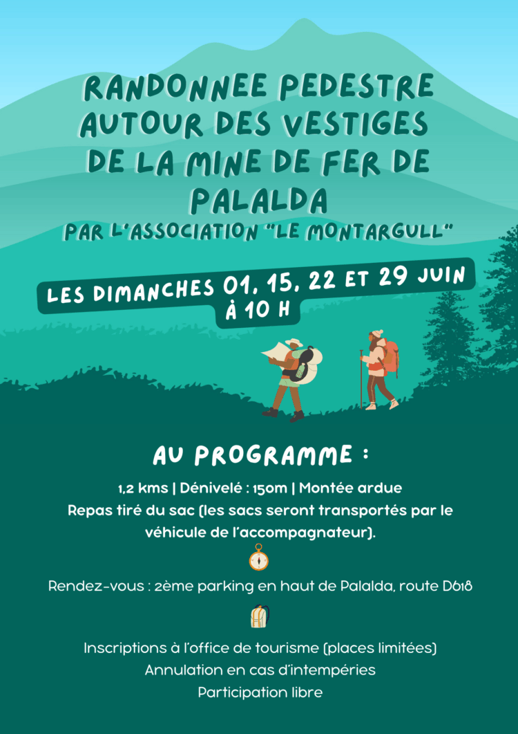 Randonnée autour des vestiges de la mine de fer de palalda